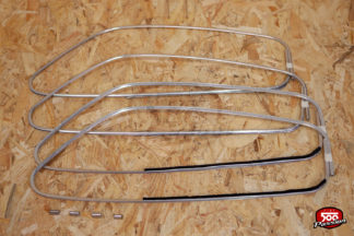 Cadre de vitre (entourage) de porte D.et G. avec lèche vitre & jonctions (4 pièces)