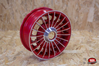 Jantes alu "Griffo" rouge pour Fiat 500