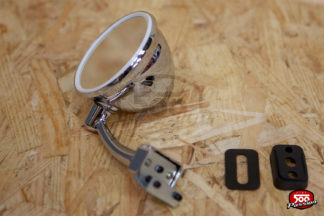 Rétroviseur chromé obus extérieur - fixation à pinces