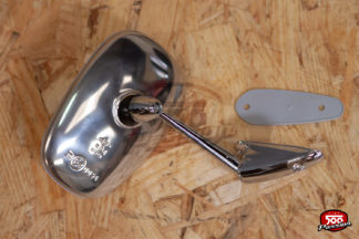 Rétroviseur chromé rectangulaire à visser sur carrosserie