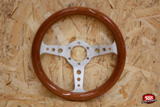 Volant bois 3 branches en alu "Mogano" diam. 320