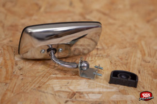 Rétroviseur chromé extérieur rectangulaire - fixation à pinces