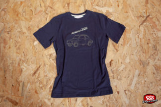 T-shirt Fiat nuova 500 bleu marine