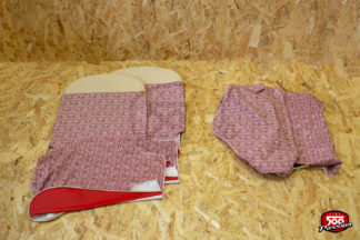 Sellerie pour 500 F tissu chiné rouge (avant & arrière)