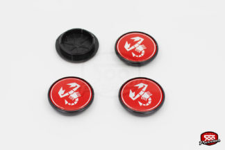 Cache moyeu style Abarth rouge (grand modèle)
