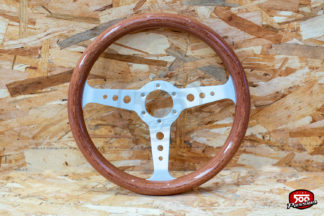 Volant bois 3 branches en alu "Mogano" diam. 350