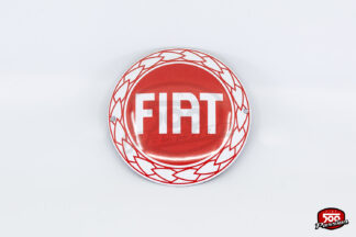 Coupelle décorative logo Fiat en métal (rouge)
