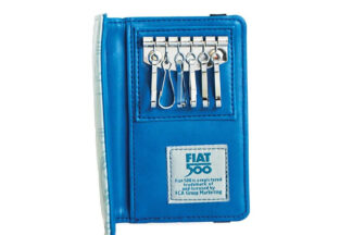 Porte clés vintage Fiat 500 - bleu