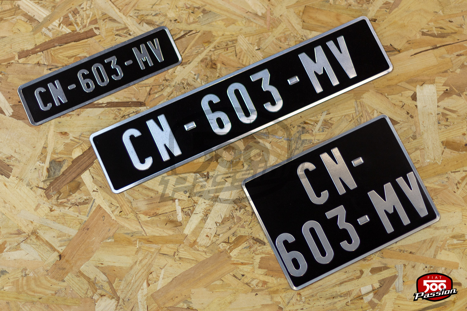 Plaque d'immatriculation en alu